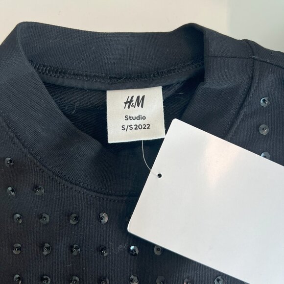 H&M - Studio Sequin Sweater - Black (Oversized S) (Conceptual) - Picture 4 of 8